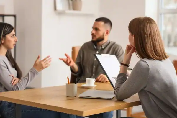 Image of couple access free mediation using family mediation voucher scheme Ilkeston